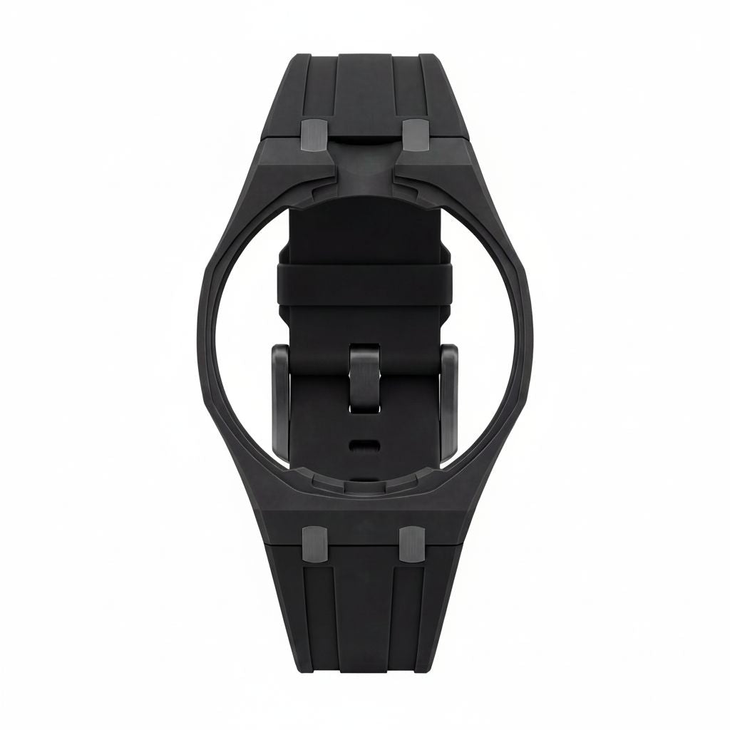 Royal Pop strap black silicone cage wristband — WatchLARPing
