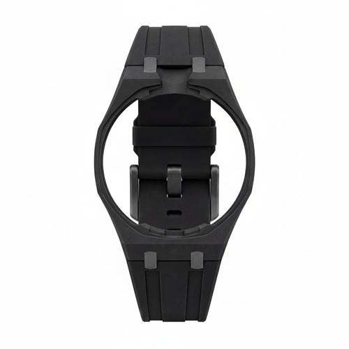 Royal Pop strap black silicone cage wristband — WatchLARPing