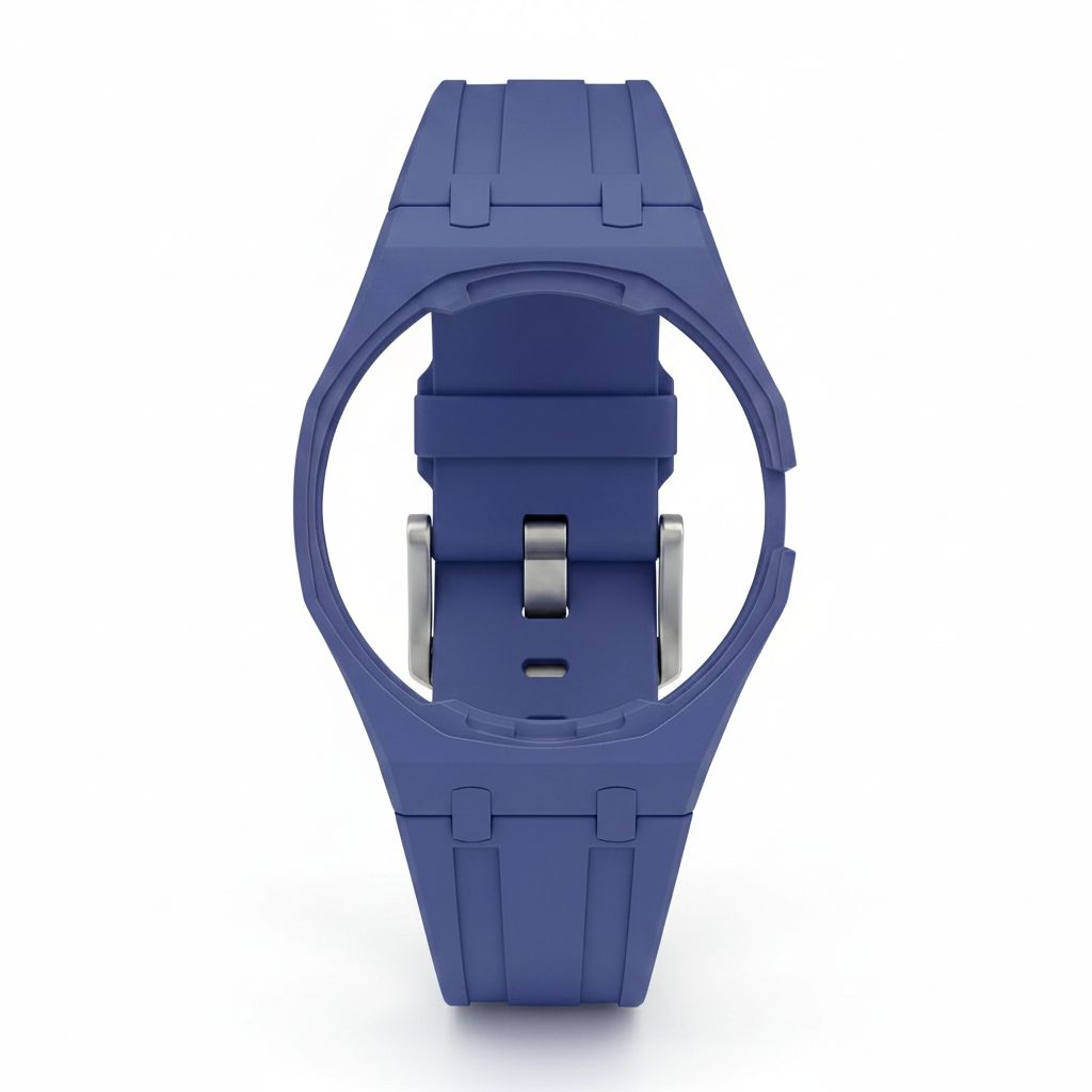Royal Pop wristband blue Lepine crown cage strap — WatchLARPing