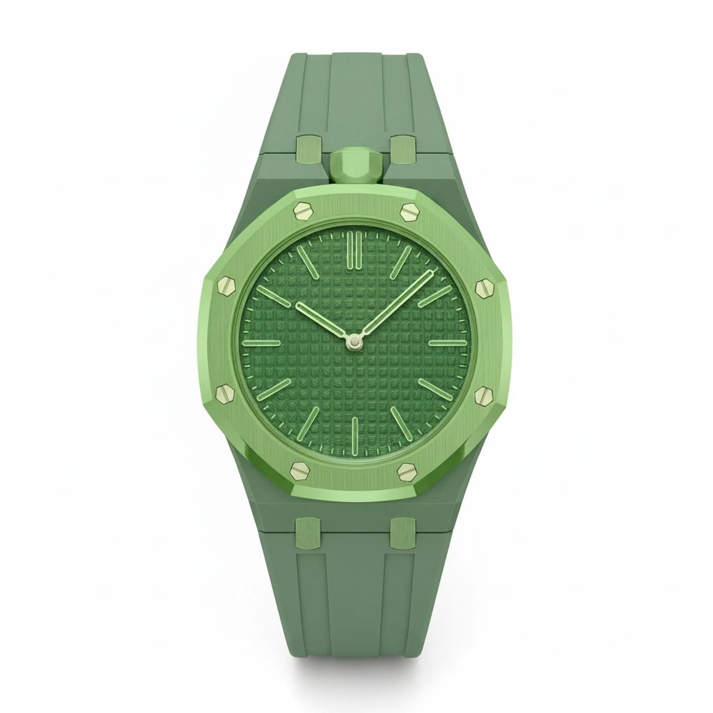 Royal Pop strap green silicone wristband — WatchLARPing